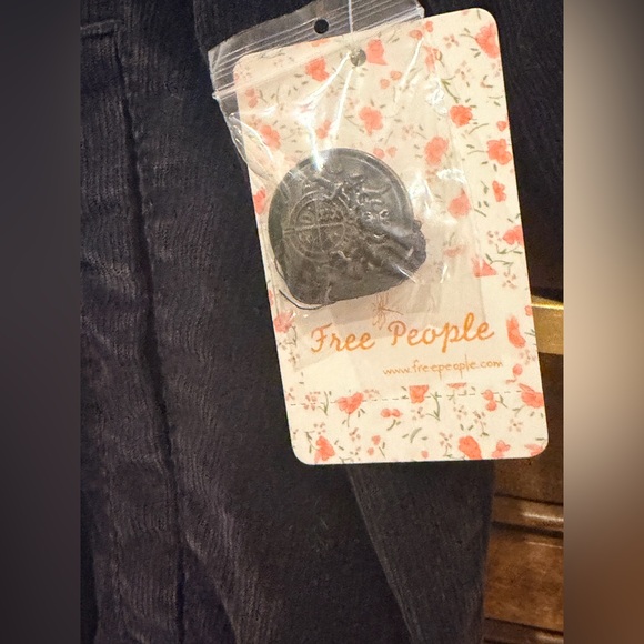 NWT-FREE PEOPLE We The Free Corduroy Military band Jacket 💙💜❤️ - Picture 7 of 8